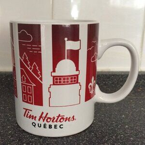 Tim Hortons Quebec 2016 Travellers Collection Series 1 Coffee Mug White Ceramic